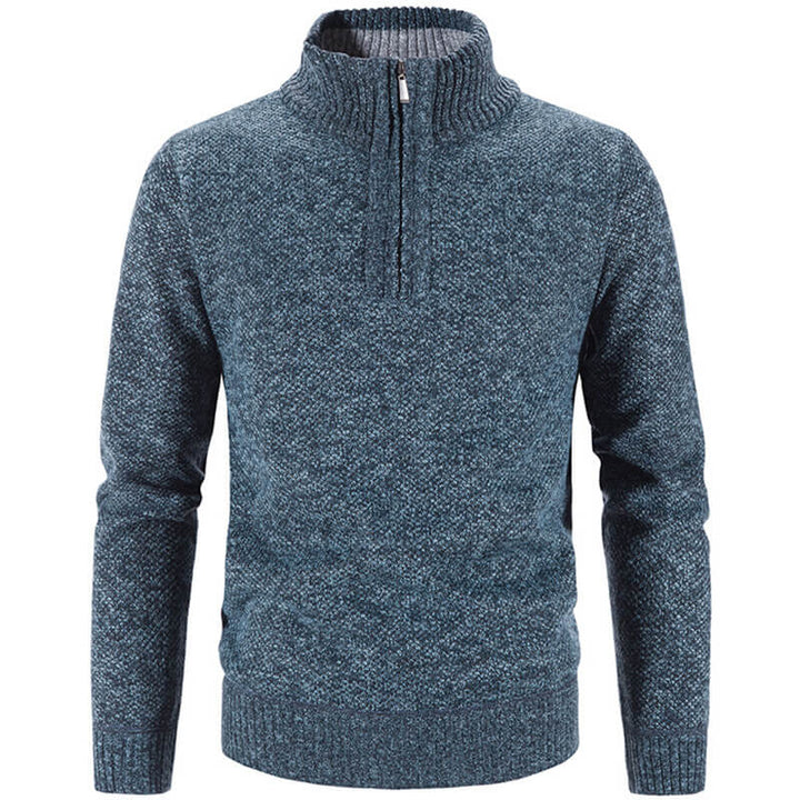 Heren Fleece Trui - Warm en Comfortabel - Blauw