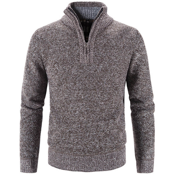 Heren Fleece Trui - Warm en Comfortabel - Bruin
