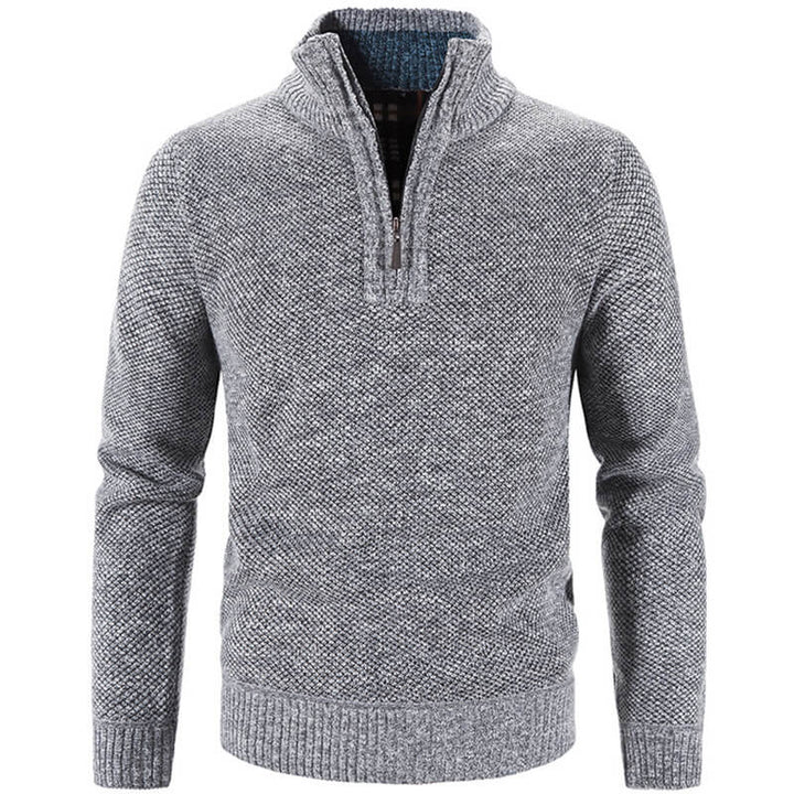 Heren Fleece Trui - Warm en Comfortabel - Lichtgrijs