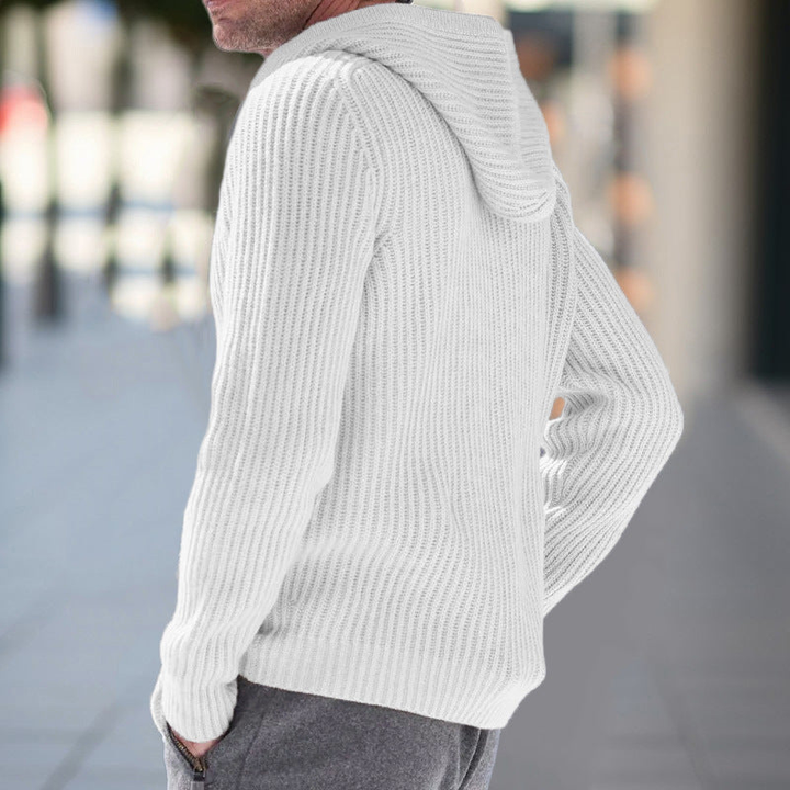 Heren Gebreide Cardigan met Capuchon - Casual Comfort