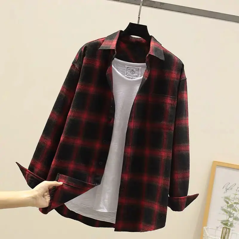 Heren geruit overhemd met slanke pasvorm - Casual elegantie - Rood
