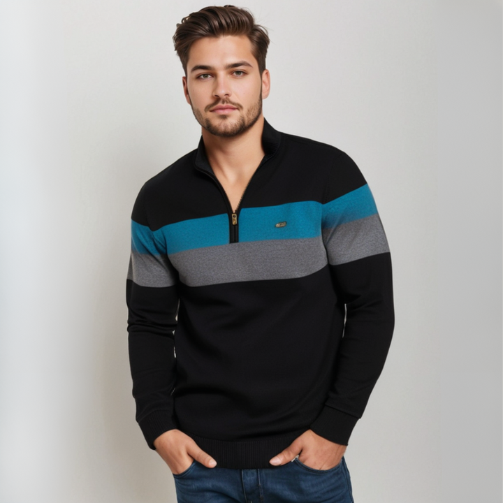 Heren Gestreepte Trui - Warm en Comfortabel