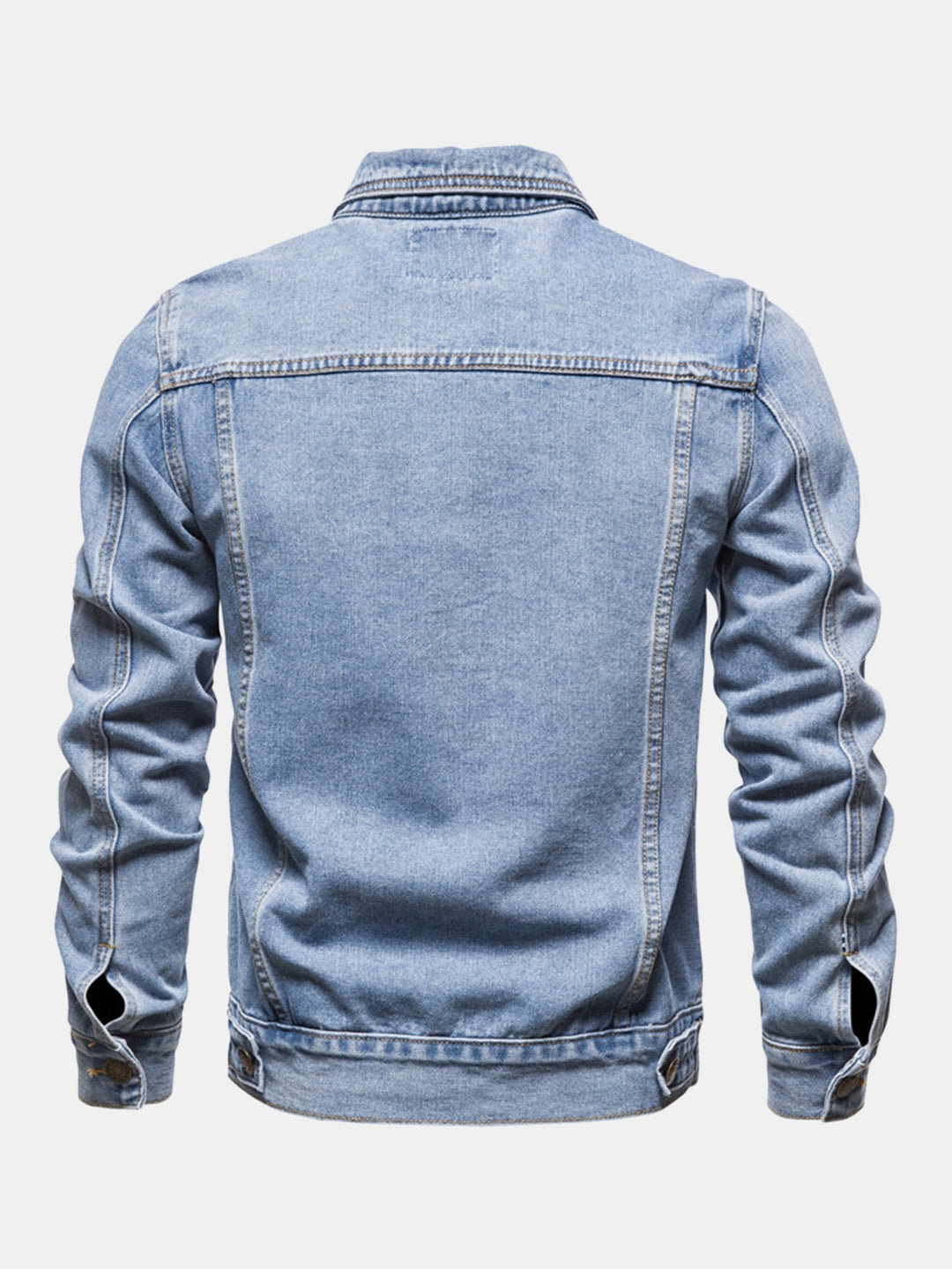 Heren Gewassen Denim Trucker Jacket - Klassieke Pasvorm