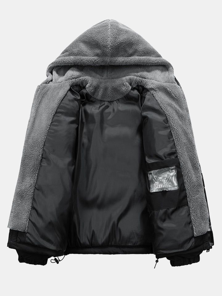 Heren Gewatteerde Parka met Teddy Fleece Voering - Winterjas
