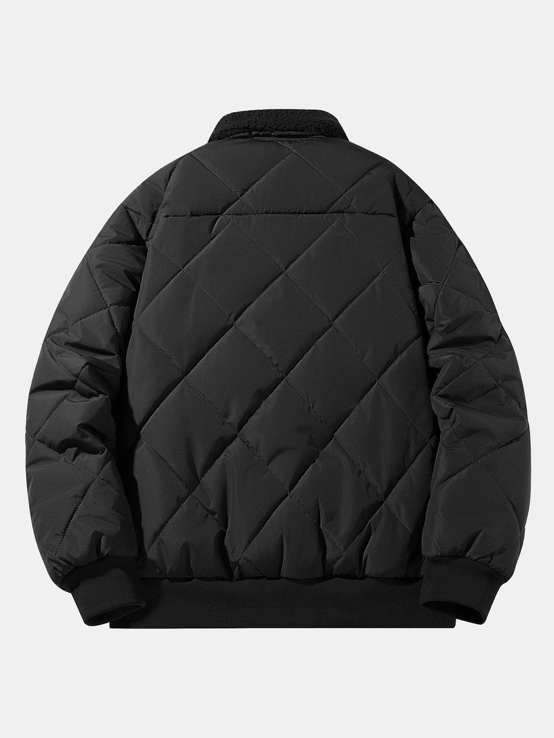 Heren Gewatteerde Winterjas met Teddy Fleece Kraag - Bomber