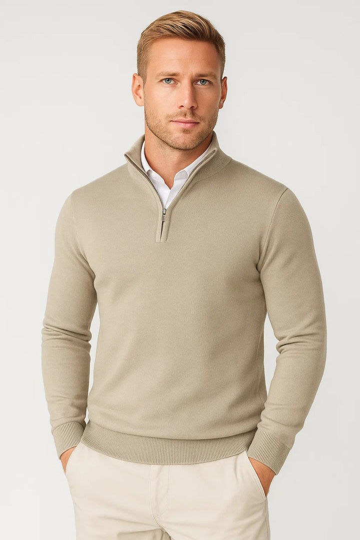 Heren Half-Zip Trui met Ritskraag - Comfortabele Fit