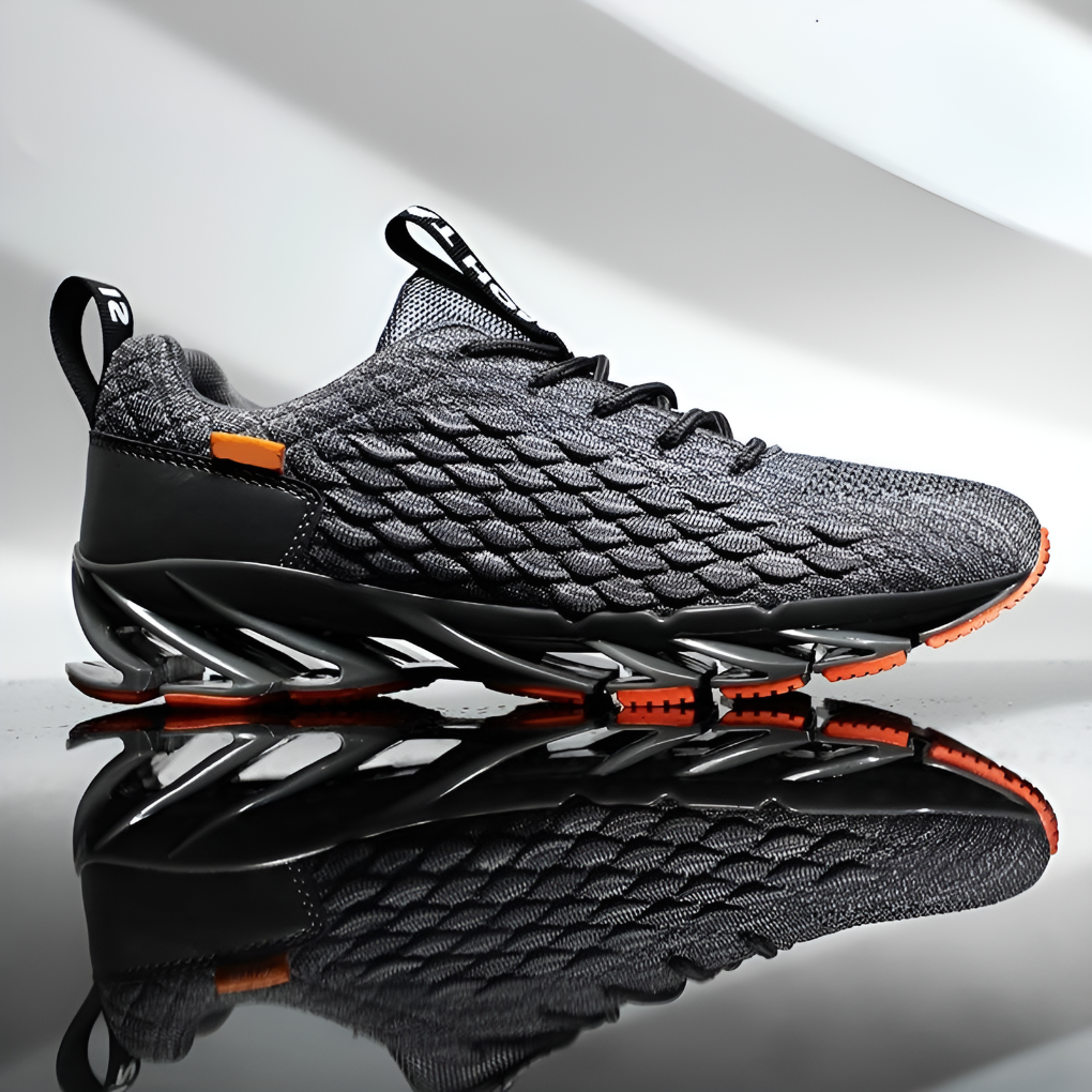 Heren Hardloopschoenen Mesh - Sportieve Sneakers met Grip - Grijs