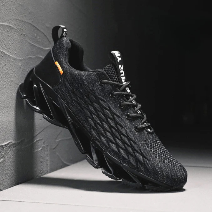 Heren Hardloopschoenen Mesh - Sportieve Sneakers met Grip - Zwart