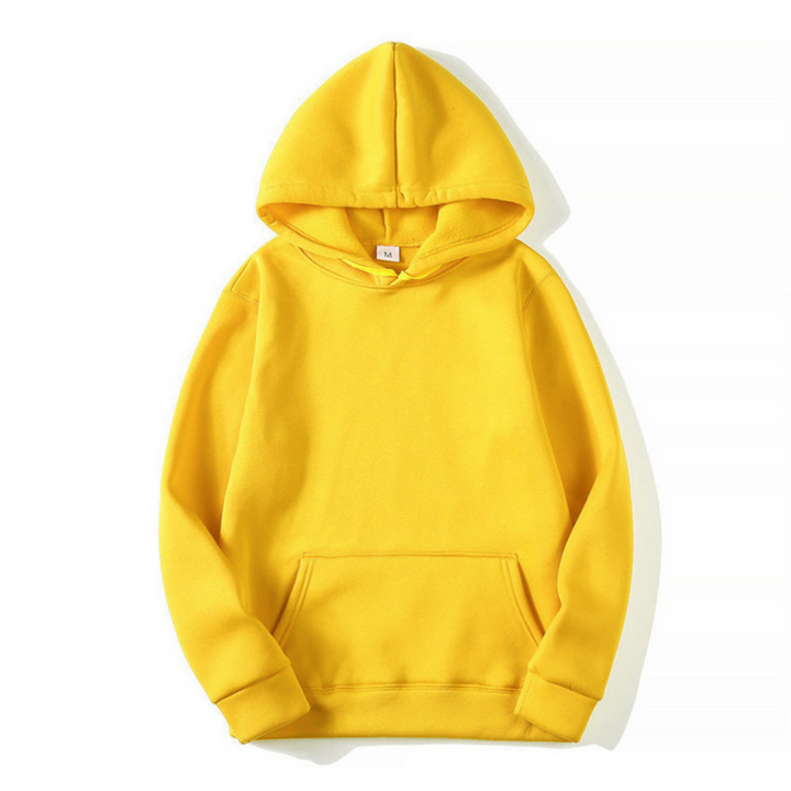 Heren hoodie met capuchon - Comfortabele pasvorm - Geel