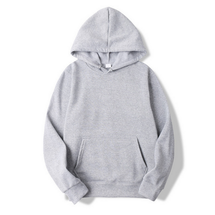Heren hoodie met capuchon - Comfortabele pasvorm - Grijs
