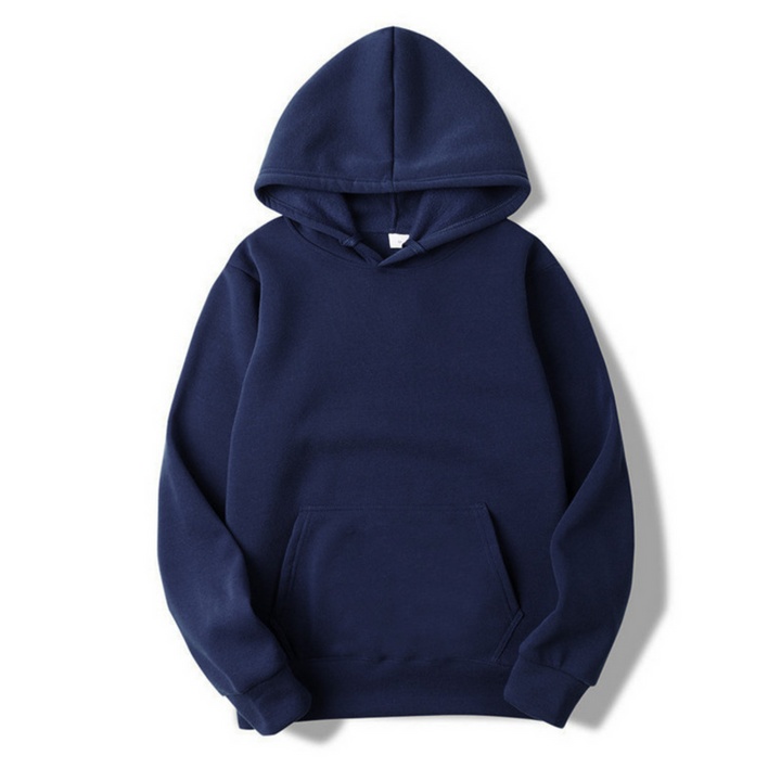 Heren hoodie met capuchon - Comfortabele pasvorm - Marineblauw