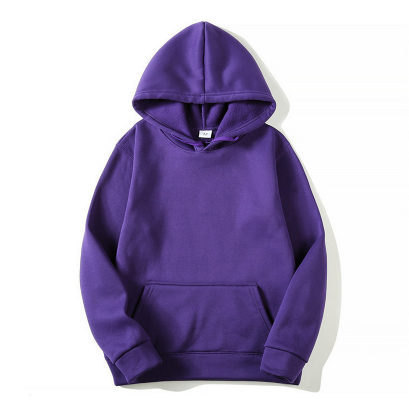 Heren hoodie met capuchon - Comfortabele pasvorm - Paars