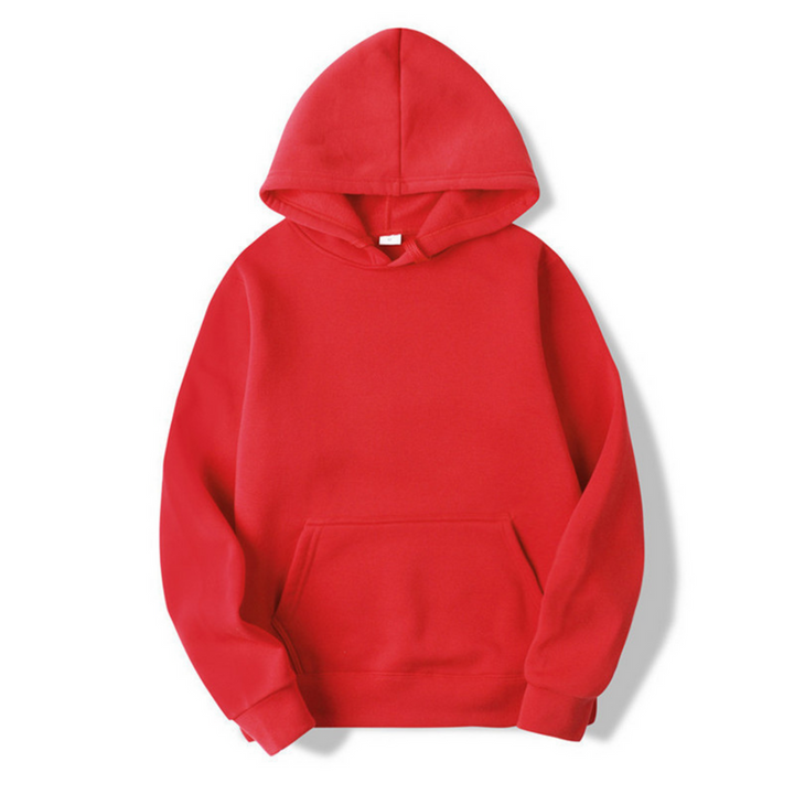 Heren hoodie met capuchon - Comfortabele pasvorm - Rood