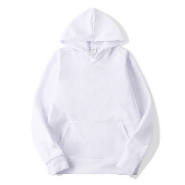 Heren hoodie met capuchon - Comfortabele pasvorm - Wit