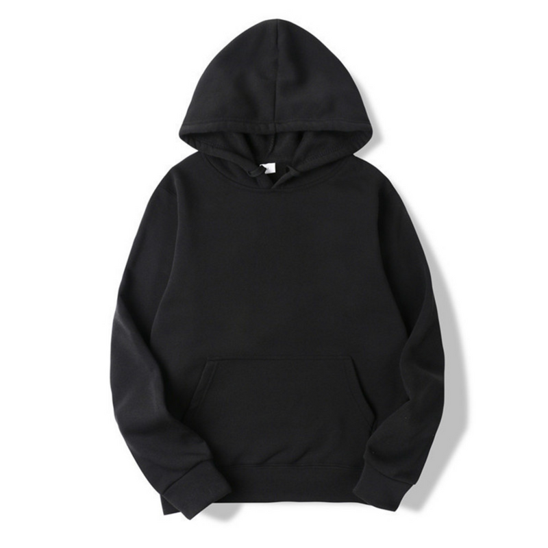 Heren hoodie met capuchon - Comfortabele pasvorm - Zwart