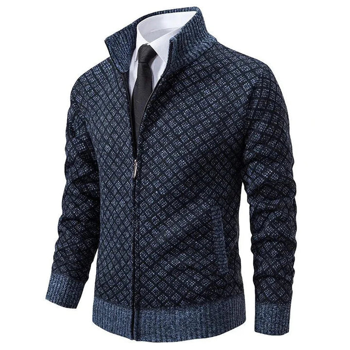 Heren Hybride Gebreide Vest - Klassiek Comfort - Blauw