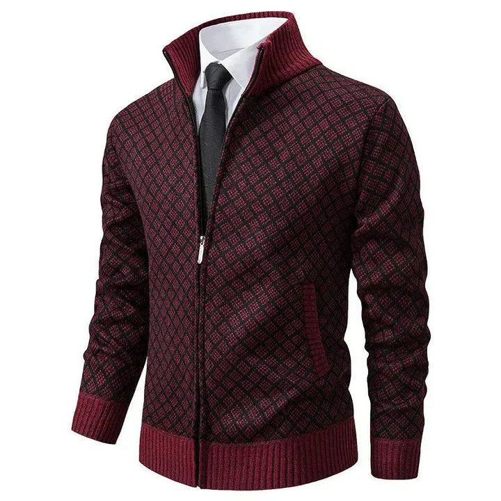 Heren Hybride Gebreide Vest - Klassiek Comfort - Rood