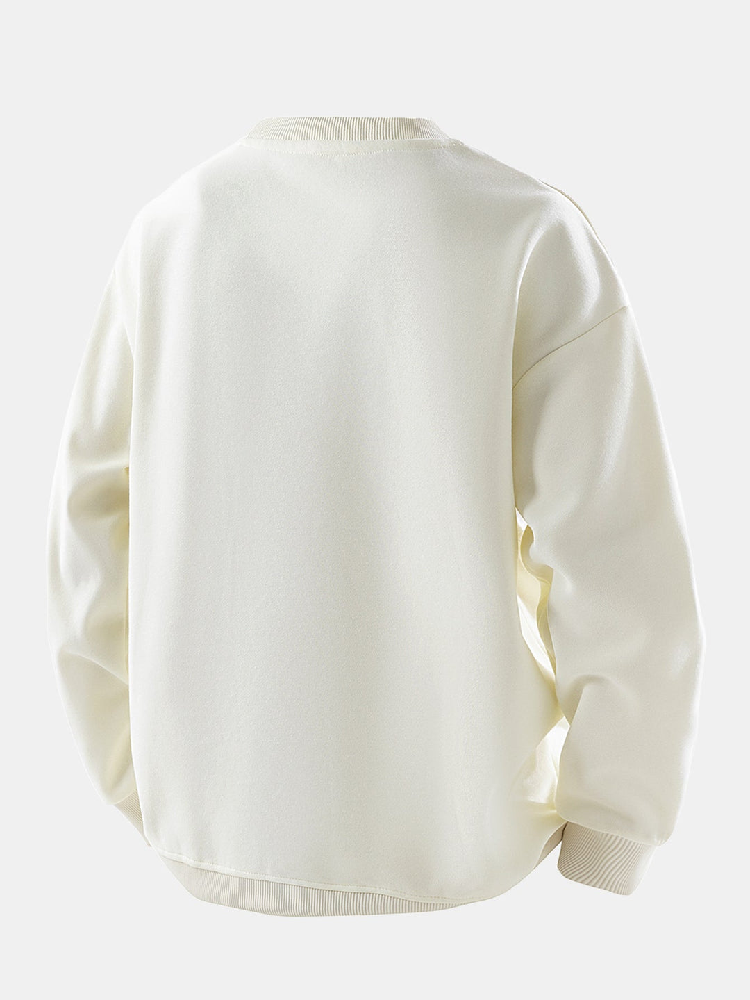 Heren Jacquard Sweatshirt met Borstpocket - Relaxed Fit Crew Neck