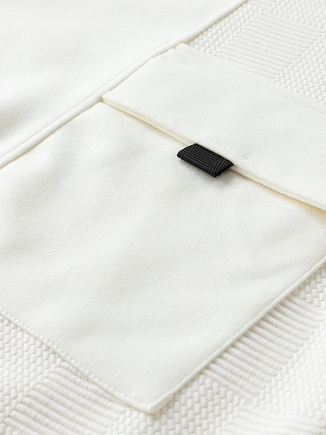 Heren Jacquard Sweatshirt met Borstpocket - Relaxed Fit Crew Neck