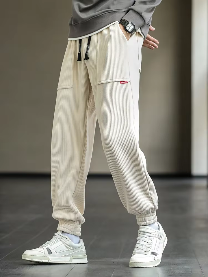 Heren Joggingbroek Losse Fit - Casual Comfort - Beige