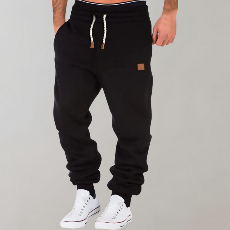 Heren Joggingbroek Relaxed Fit - Comfortabel Trekkoord - Zwart