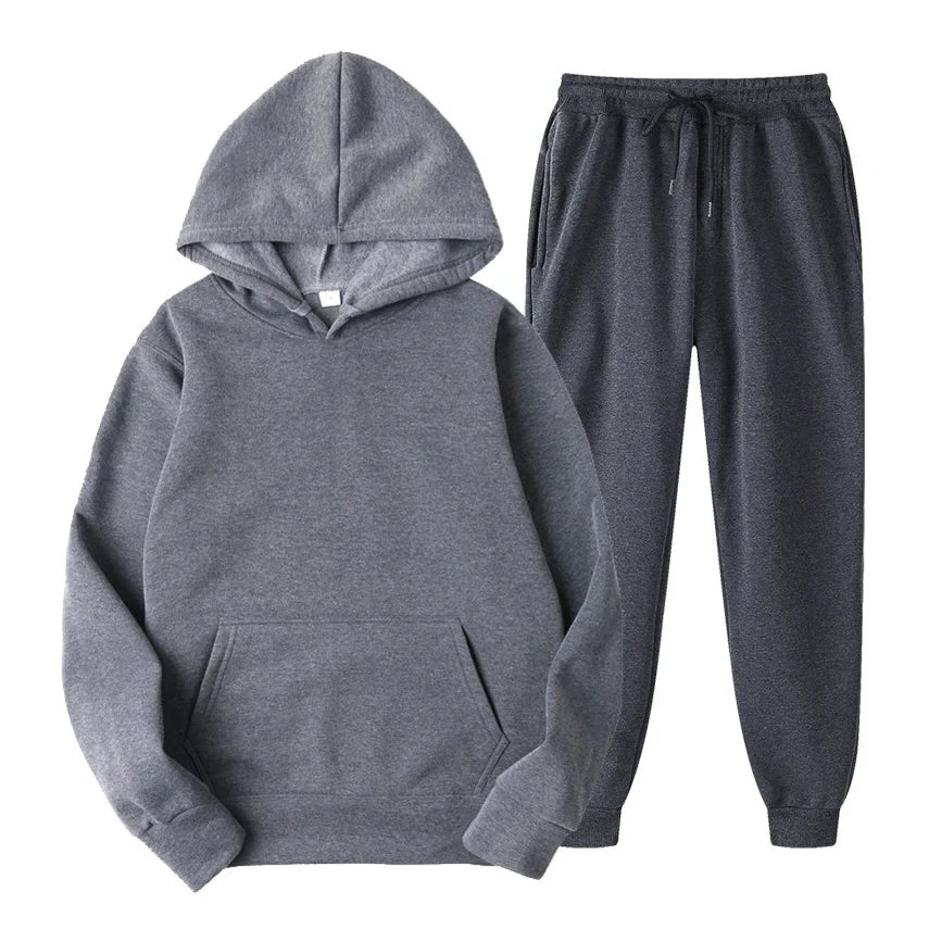 Heren joggingset met elastische taille - Comfortabel en modern - Donkergrijs