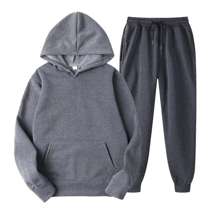 Heren joggingset met elastische taille - Comfortabel en modern - Donkergrijs