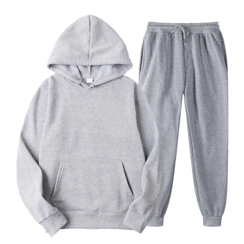 Heren joggingset met elastische taille - Comfortabel en modern - Grijs