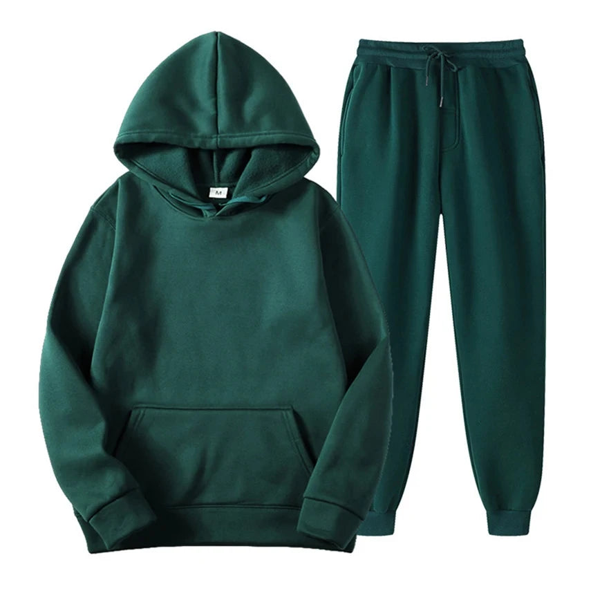 Heren joggingset met elastische taille - Comfortabel en modern - Groen