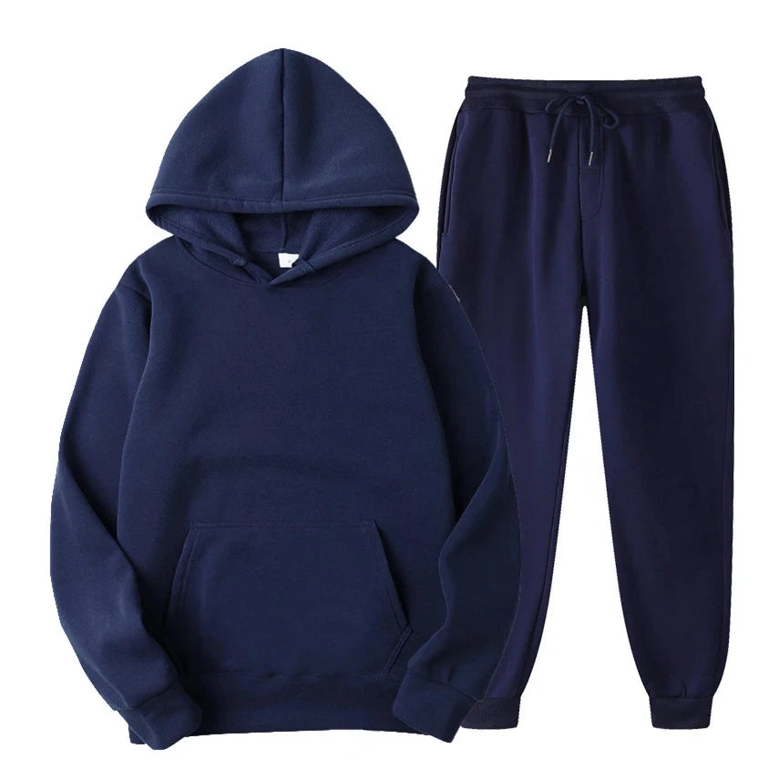 Heren joggingset met elastische taille - Comfortabel en modern - Marineblauw
