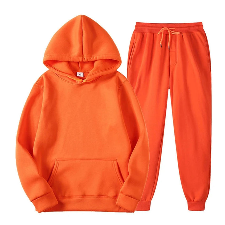 Heren joggingset met elastische taille - Comfortabel en modern - Oranje