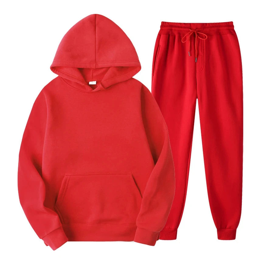 Heren joggingset met elastische taille - Comfortabel en modern - Rood