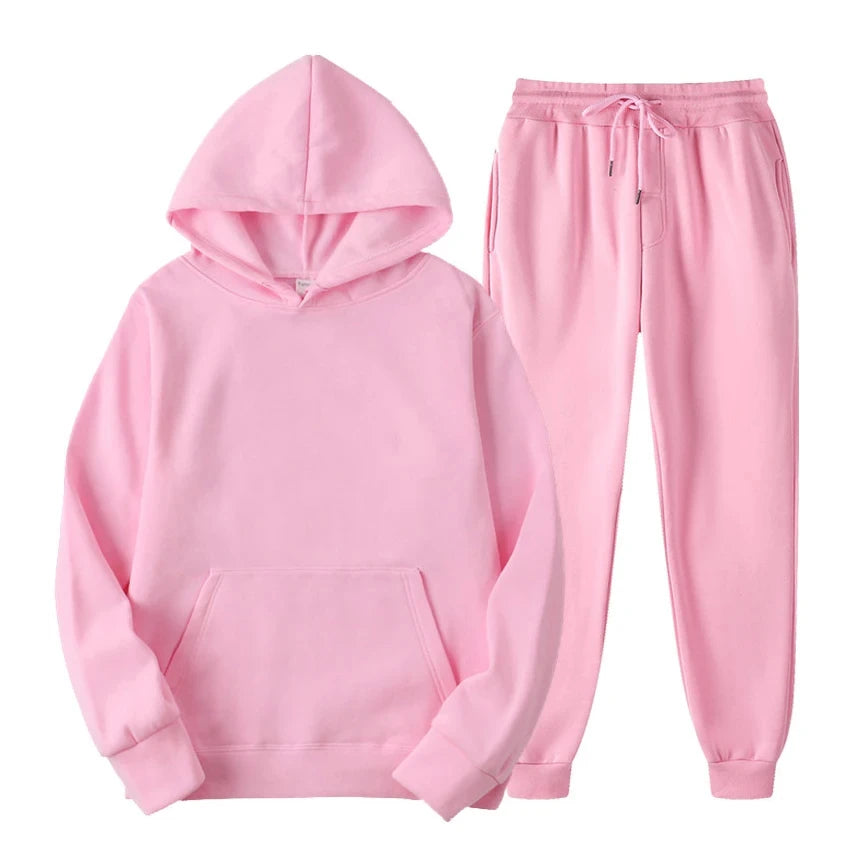 Heren joggingset met elastische taille - Comfortabel en modern - Roze