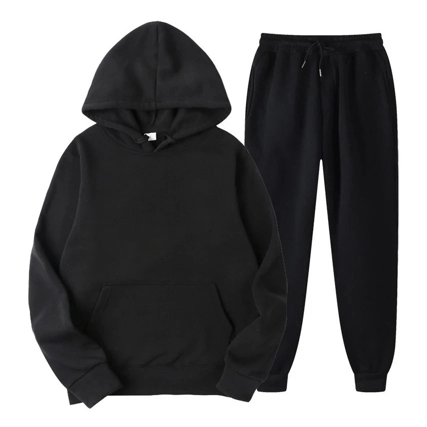Heren joggingset met elastische taille - Comfortabel en modern - Zwart
