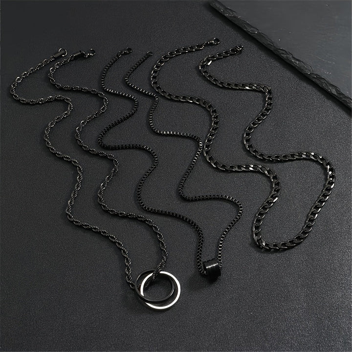 Heren Ketting Set - 3-delige Roestvrij Staal Cubaanse Schakel