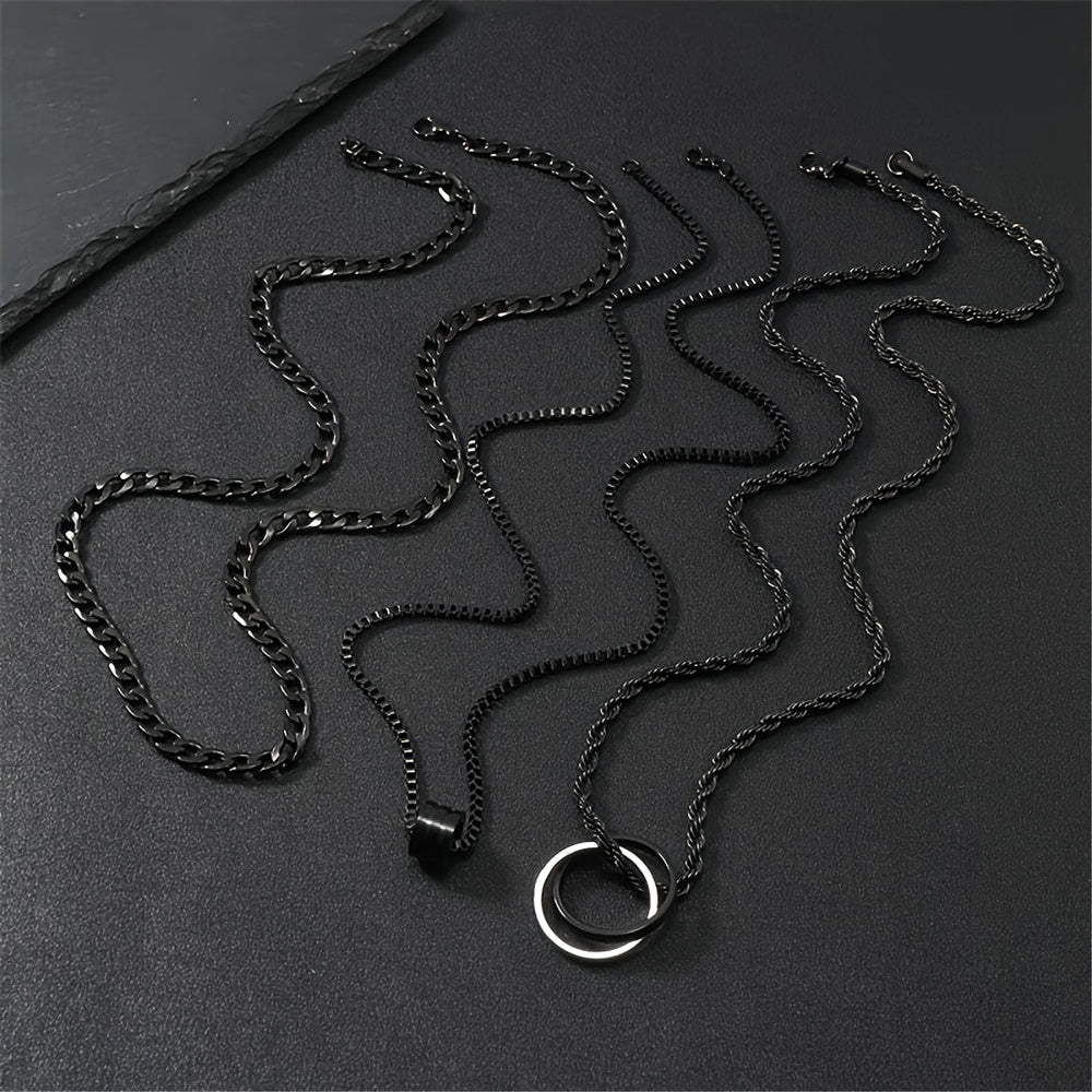 Heren Ketting Set - 3-delige Roestvrij Staal Cubaanse Schakel