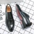 Heren Klassieke Oxford Schoenen - Elegante Leren Schoen - Zwart