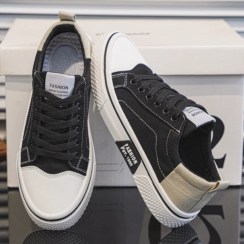Heren Klassieke Sneaker - Licht en Comfortabel - Zwart