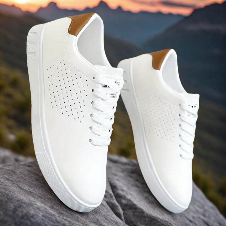 Heren Lage Sneakers - Klassiek Wit en Zwart