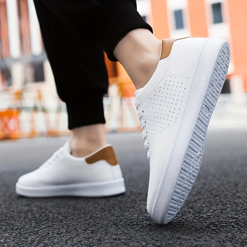 Heren Lage Sneakers - Klassiek Wit en Zwart