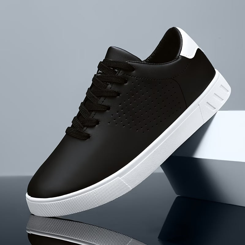 Heren Lage Sneakers - Klassiek Wit en Zwart