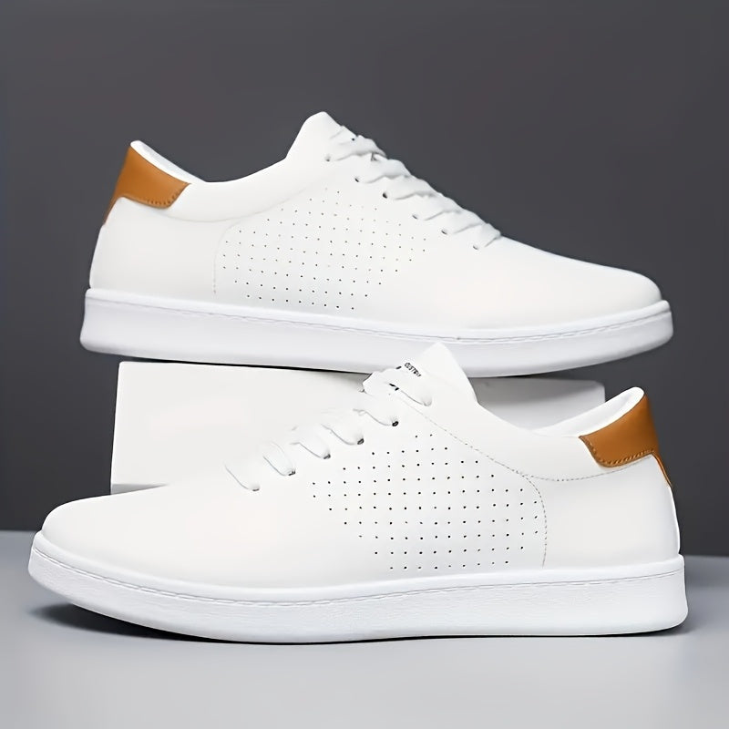Heren Lage Sneakers - Klassiek Wit en Zwart