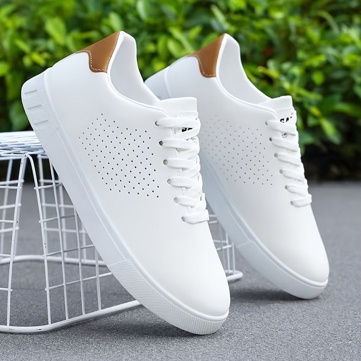 Heren Lage Sneakers in wit, Klassiek Wit en Zwart
