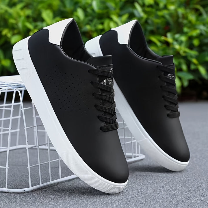 Heren Lage Sneakers in zwart, Klassiek Wit en Zwart