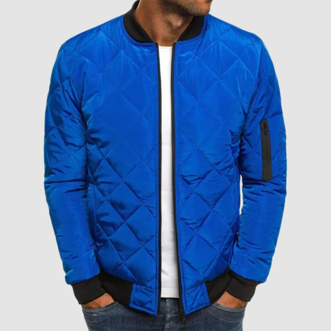 Heren Lente Jacket met Zakken - Klassieke Stijl - Blauw