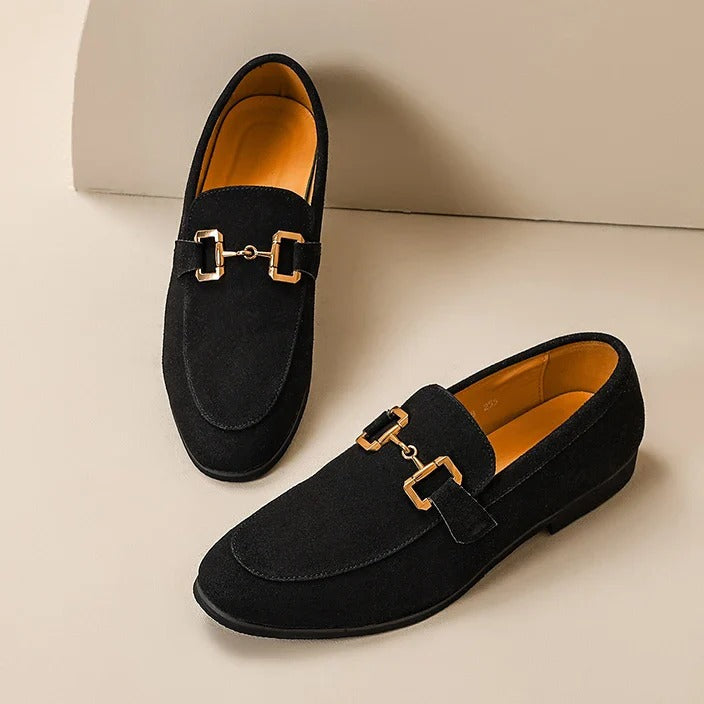Heren Leren Instappers - Klassieke Loafers - Zwart