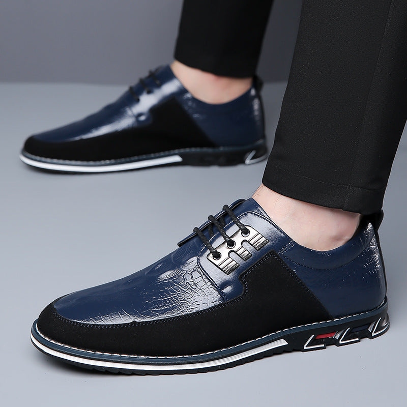 Heren Leren Laarzen - Klassieke Comfort Schoenen - Blauw 2