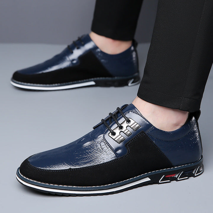 Heren Leren Laarzen - Klassieke Comfort Schoenen - Blauw 2