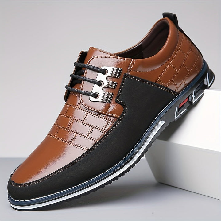Heren Leren Laarzen - Klassieke Comfort Schoenen - Donkerbruin