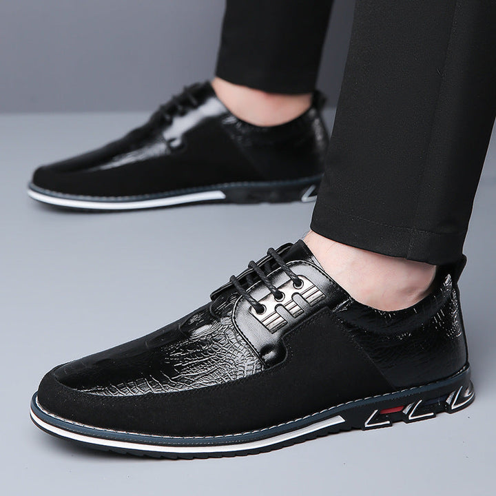 Heren Leren Laarzen - Klassieke Comfort Schoenen - Zwart